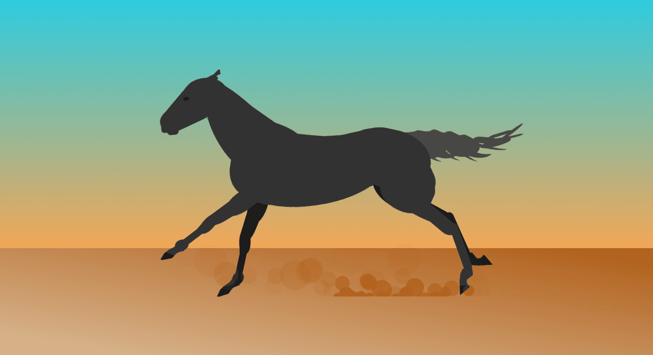 A brautiful galloping horse made only with css